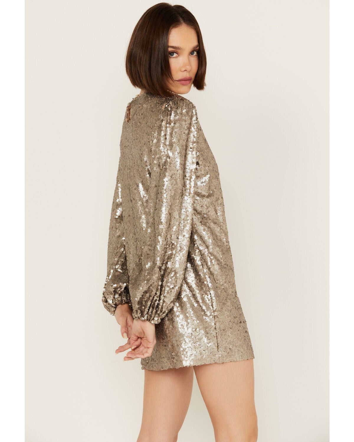 denim and gold dress retrofete Dorte Dress in Blue