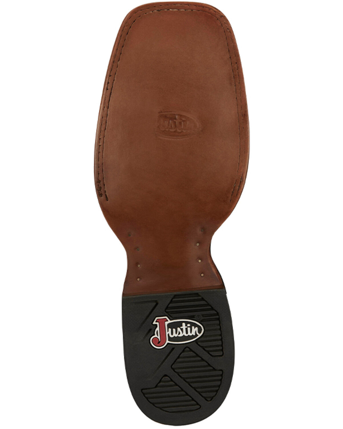 Image #7 - Justin Men's Big News Western Boots - Broad Square Toe, Black, hi-res