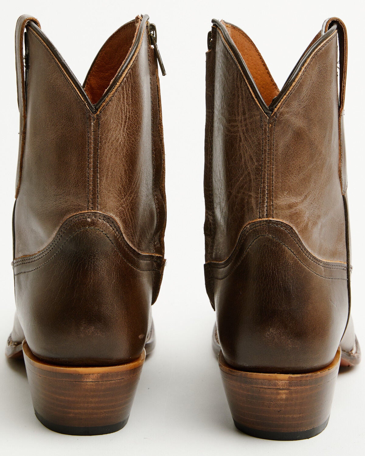 Image #3 - Cleo + Wolf Women's Fern Western Booties - Square Toe, Chocolate, hi-res