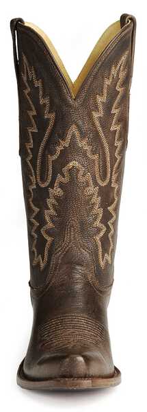 Image #4 - Old West Women's Distressed Leather Western Boots  - Snip Toe, , hi-res