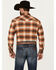 Image #4 - Pendleton Men's Wyatt Plaid Print Long Sleeve Pearl Snap Western Shirt, Coffee, hi-res