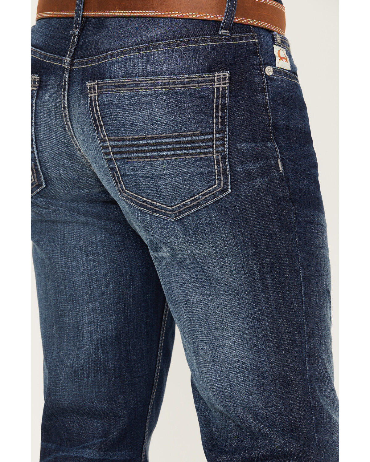 Image #3 - Cinch Men's Ian Medium Wash Slim Boot Performance Stretch Denim Jeans, Indigo, hi-res