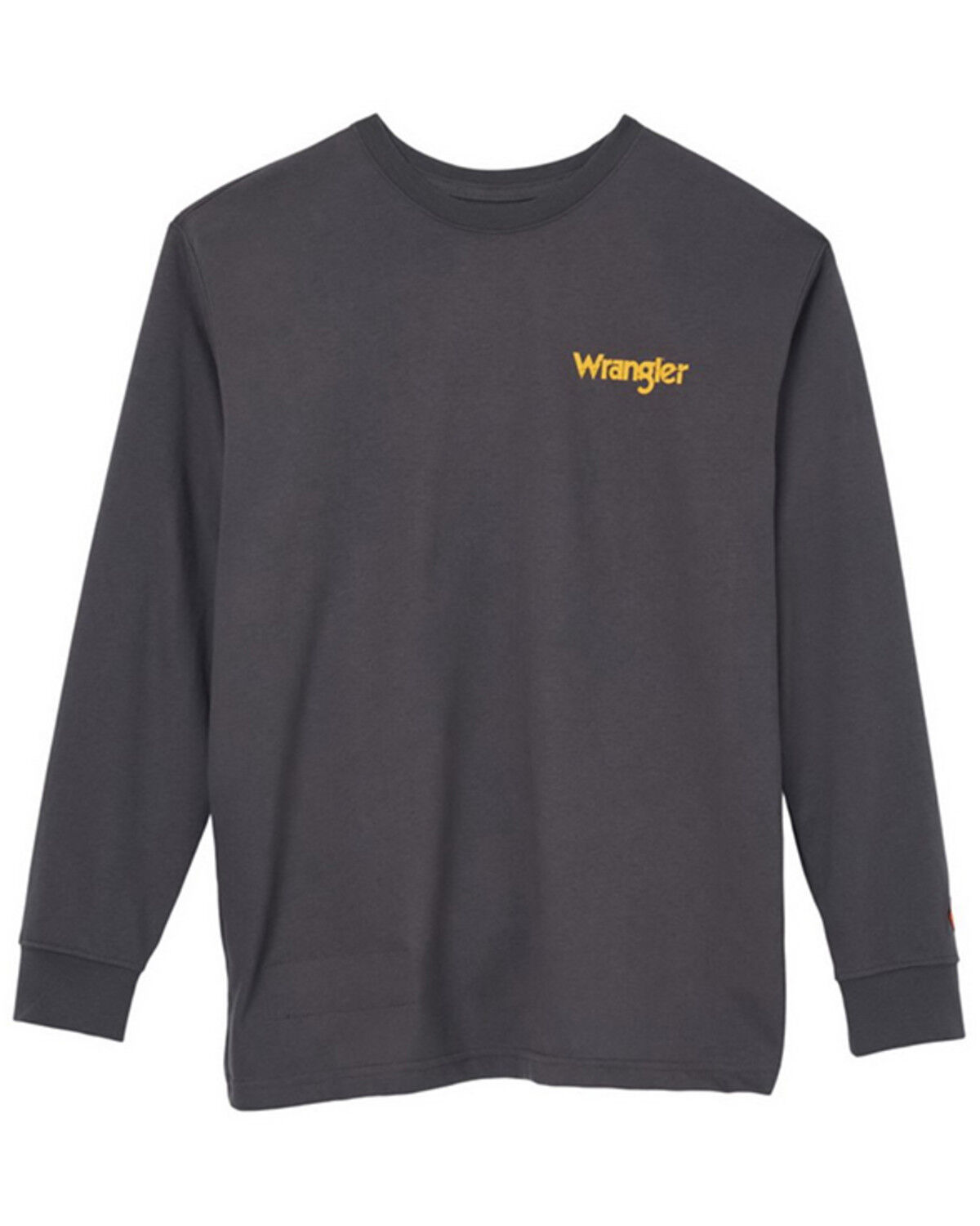 Image #2 - Wrangler Men's FR Lineman Flag Long Sleeve Graphic T-Shirt, Charcoal, hi-res