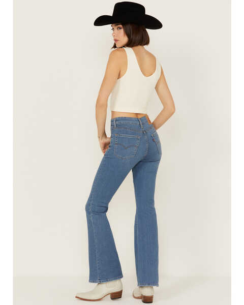Image #3 - Levi's Women's Medium Wash The Lucky One High Rise 726 Stretch Flare Jeans , Medium Wash, hi-res