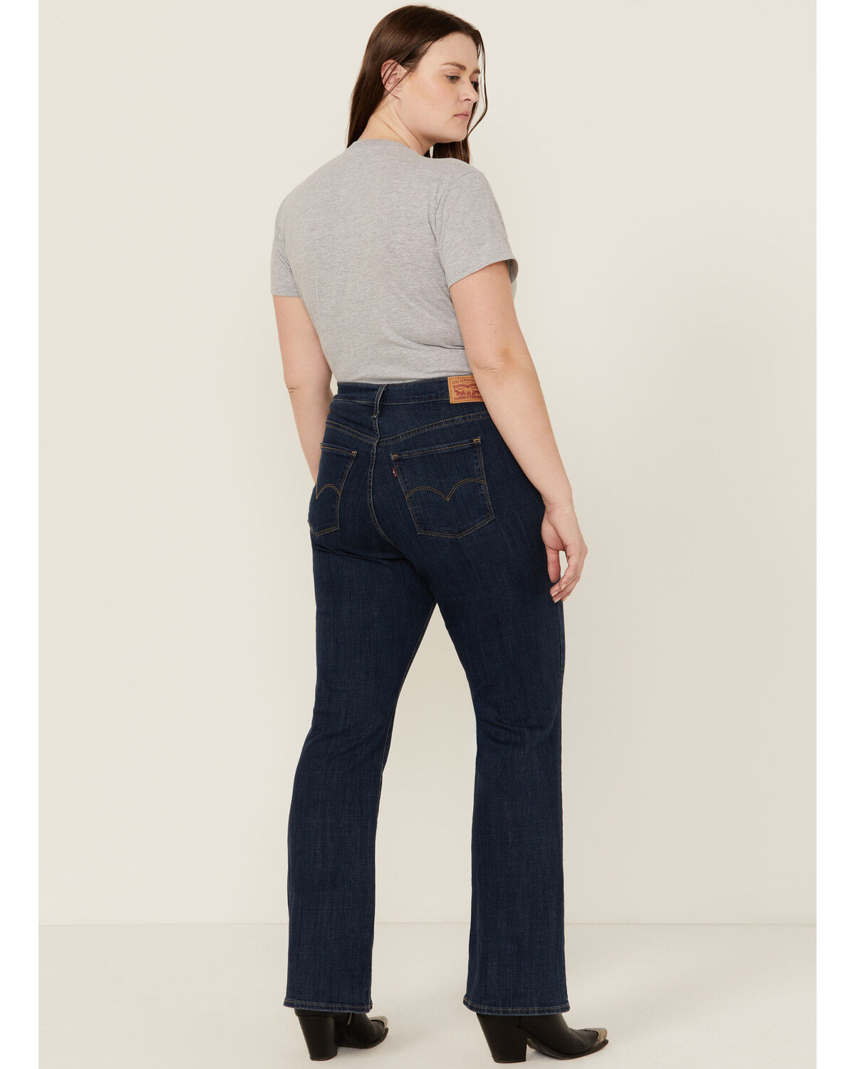 Image #3 - Levi's Women's High Rise 725 Dark Horse Bootcut Jeans - Plus, Blue, hi-res