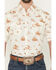 Image #3 - Ely Walker Men's Horse Print Short Sleeve Pearl Snap Western Shirt, Cream, hi-res