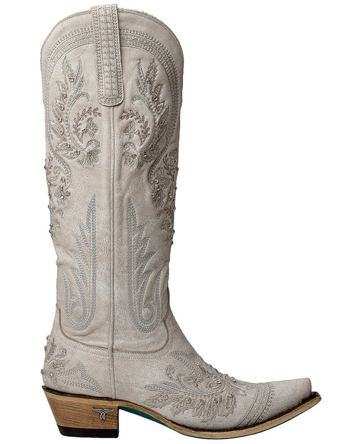 Image #2 - Lane Women's Santorini Western Boots - Snip Toe, White, hi-res