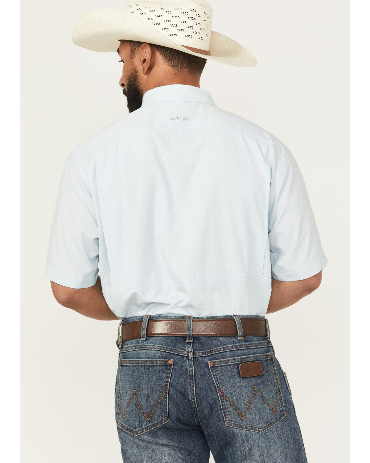 Image #4 - Ariat Men's VenTEK Solid Short Sleeve Button-Down Western Shirt, Black, hi-res