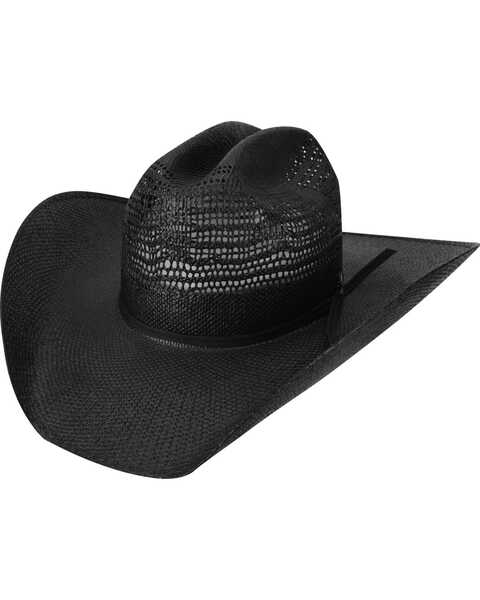 Bailey Desert Knight Black Straw Western Hat, Black, hi-res