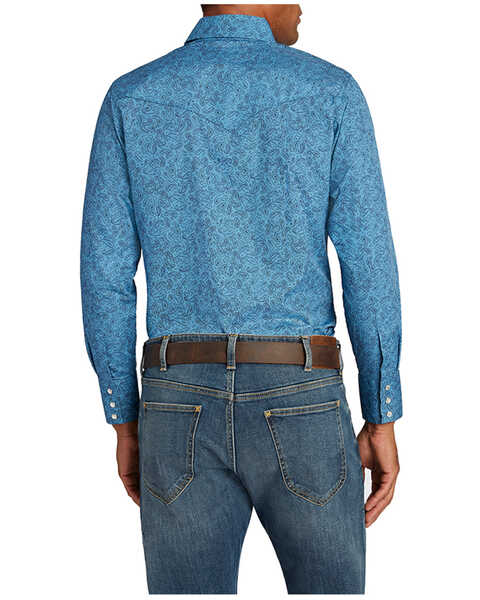 Image #3 - Ely Cattleman Men's Assorted Geo Print Long Sleeve Snap Western Shirt , Multi, hi-res