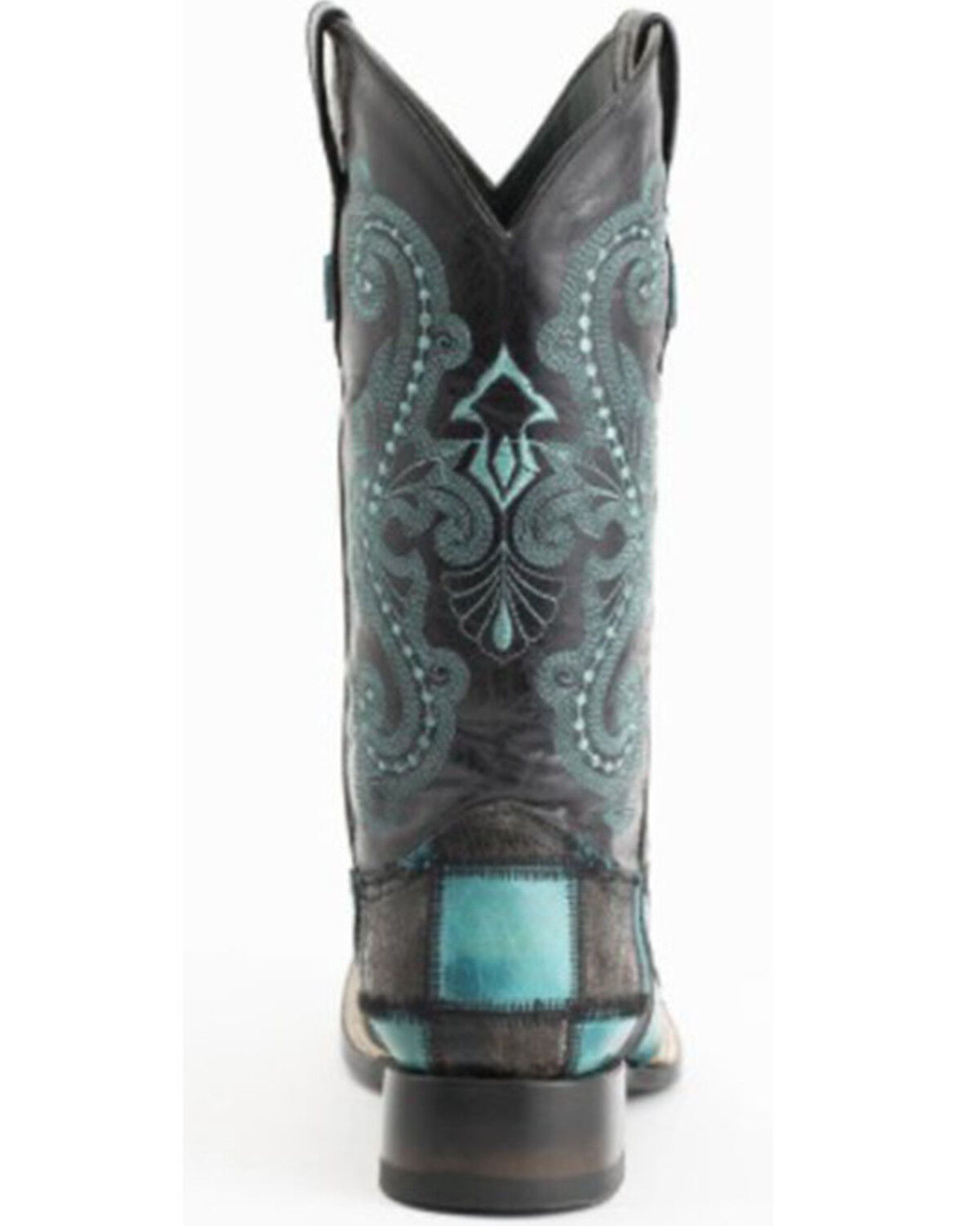 Image #3 - Ferrini Men's Patch Western Boots - Broad Square Toe, Black, hi-res