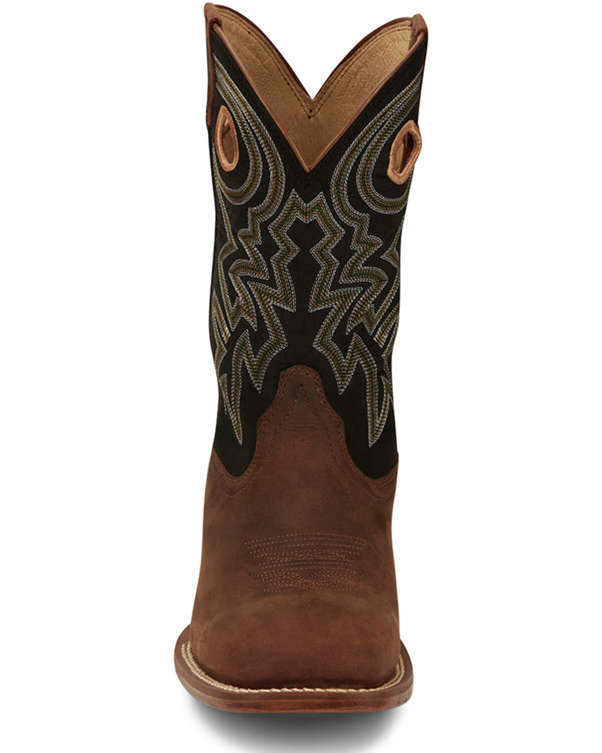 Image #4 - Justin Men's Big News Western Boots - Broad Square Toe, Brown, hi-res