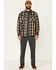 Image #2 - ATG&trade; by Wrangler All Terrain Men's Dark Sapphire Plaid Thermal Lined Long Sleeve Western Flannel Shirt , , hi-res