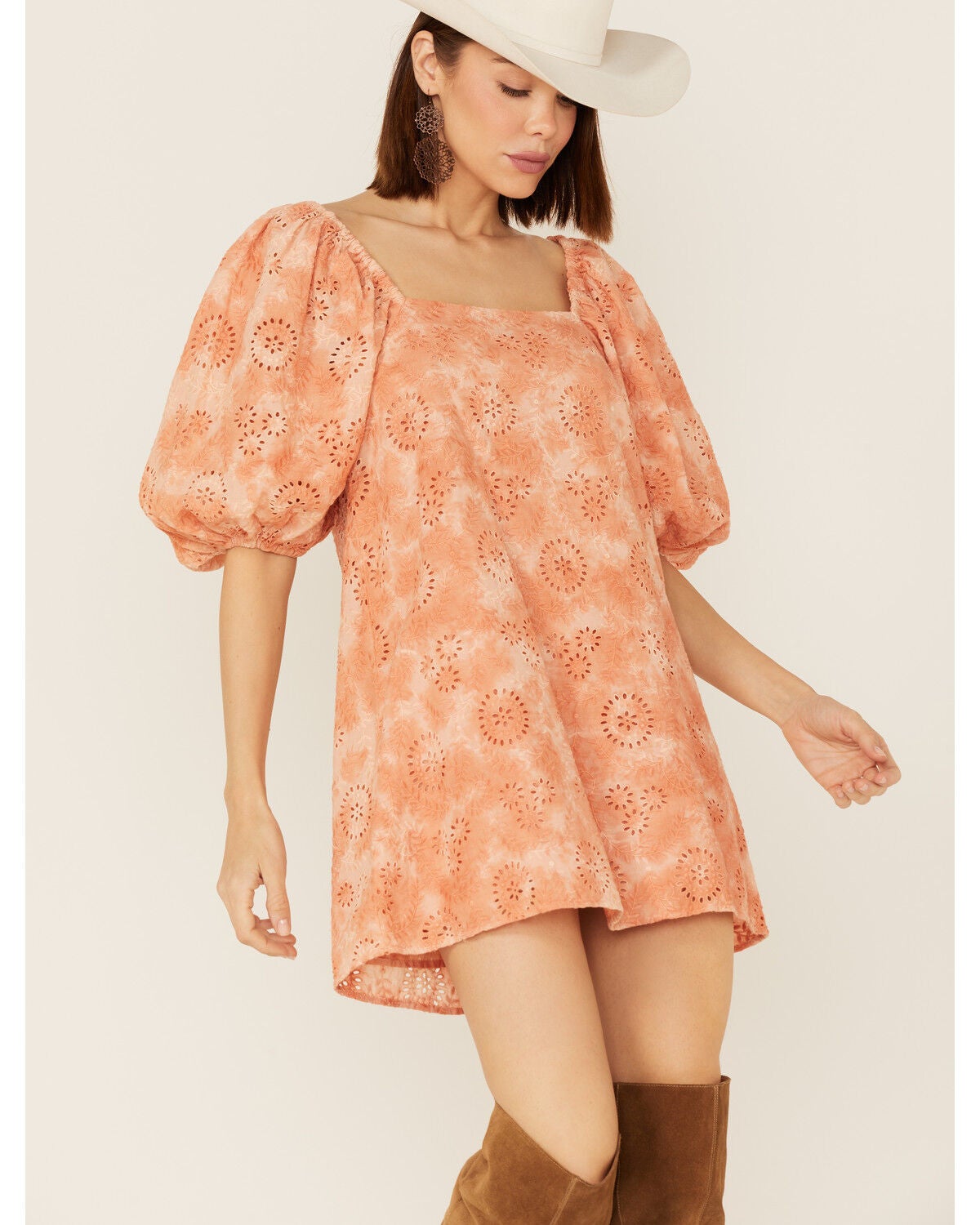 Jen's Pirate Booty Women's Ashbury Mini Dress, Peach, hi-res