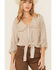 Image #3 - Wild Moss Women's Gray Gingham Large Collar Button Down Shirt, Grey, hi-res