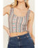 Image #3 - Panhandle Women's Southwestern Print Tank, Turquoise, hi-res