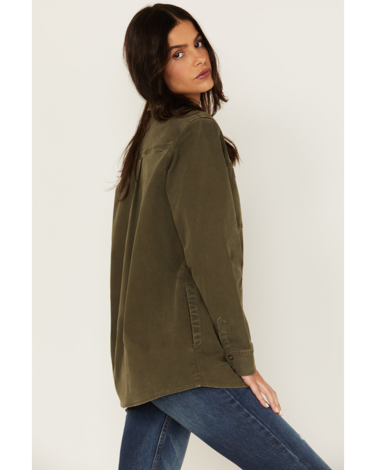Image #2 - Cleo + Wolf Women's Oversized Shacket, Olive, hi-res
