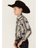 Image #2 - Rock & Roll Denim Boys' Southwestern Striped Print Long Sleeve Vintage Snap Western Shirt, Tan, hi-res