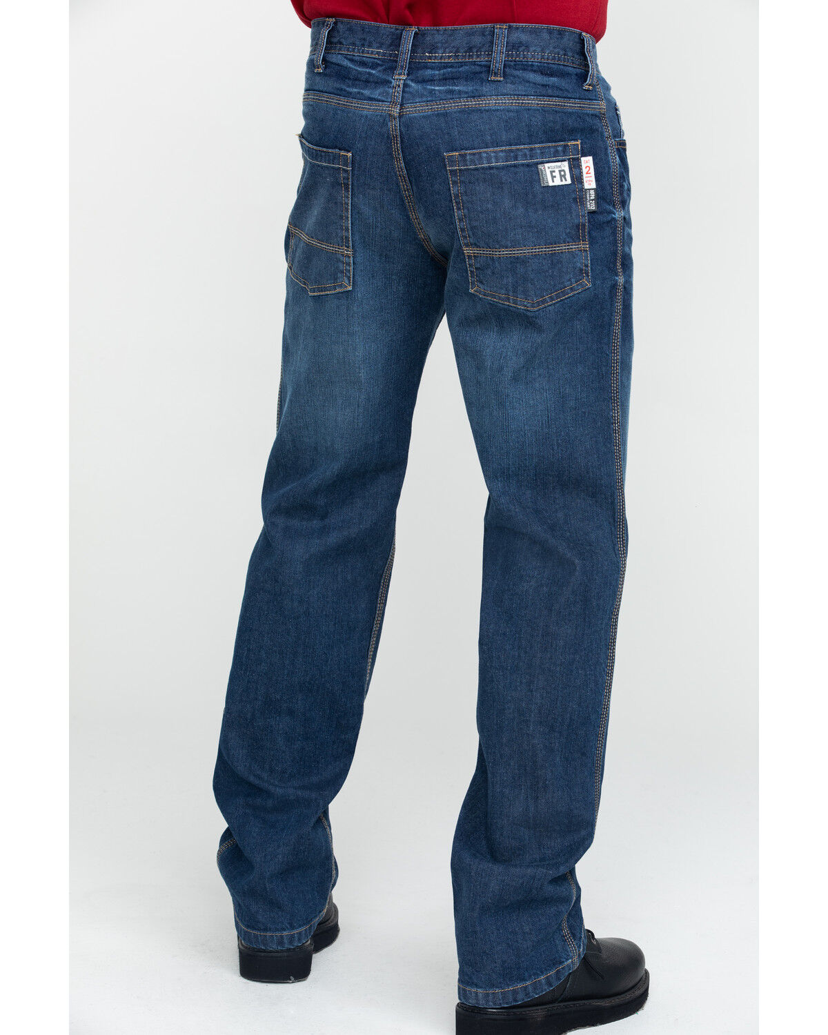 Image #1 - Wolverine Men's FR Dark Stretch Work Jeans, Dark Blue, hi-res