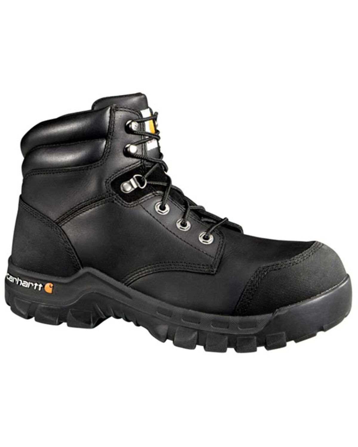 Image #2 - Carhartt Men's 6" Rugged Flex Waterproof Work Boots - Composite Toe, Black, hi-res