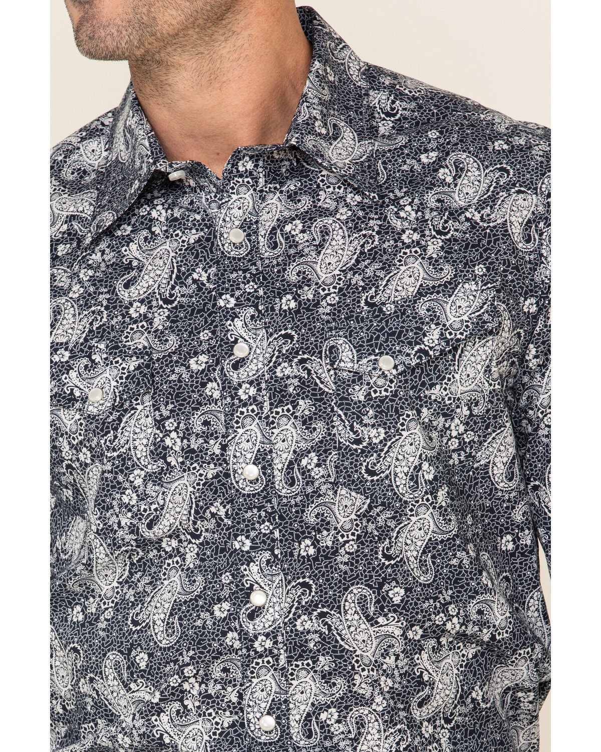 Image #3 - Rock & Roll Denim Men's Paisley Print Long Sleeve Western Shirt, , hi-res