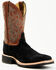 Image #1 - Justin Men's Alamo Roughout Western Boots - Broad Square Toe, Black, hi-res