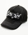 Image #1 - Cowgirl Hardware Girls' Sassy Cowgirl Ball Cap, Black, hi-res