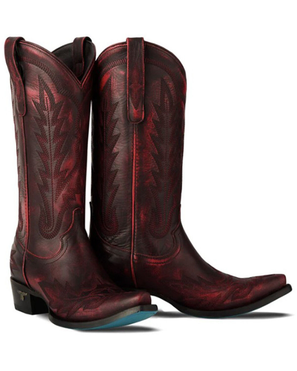 Image #1 - Lane Women's Lexington Western Boots - Snip Toe, Black Cherry, hi-res