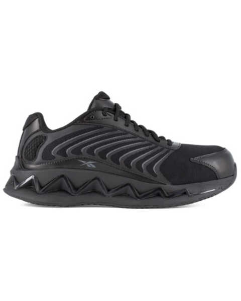 Image #2 - Reebok Men's Zig Elusion Heritage Low Cut Work Sneakers - Composite Toe, Black, hi-res