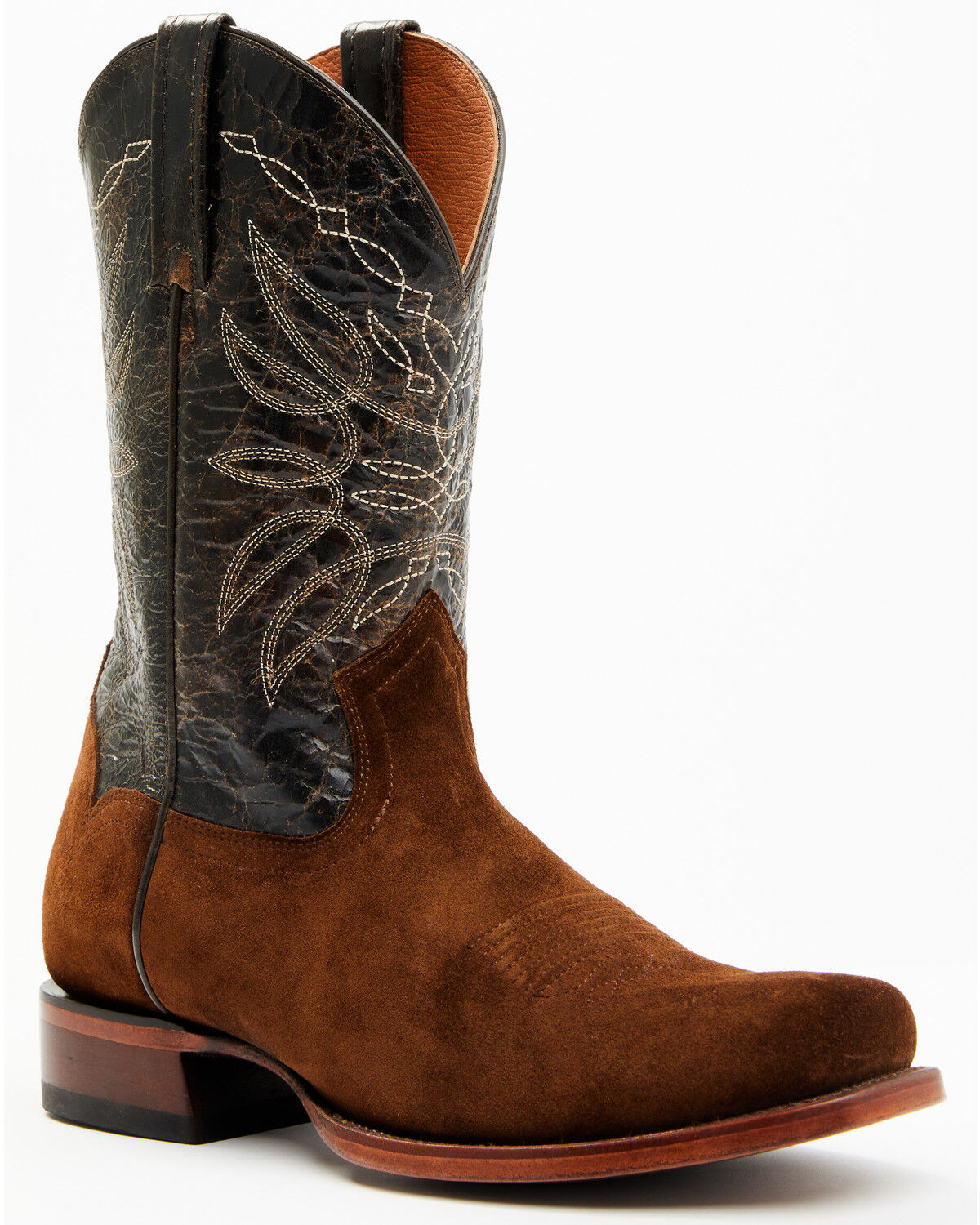 Image #1 - Moonshine Spirit Men's 11" Pancho Roughout Western Boots - Square Toe, Brown, hi-res
