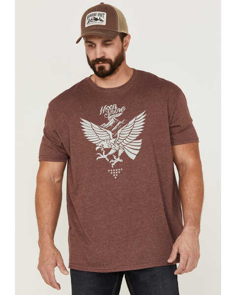 Image #1 - Moonshine Spirit Men's Get High Eagle Graphic T-Shirt , Burgundy, hi-res