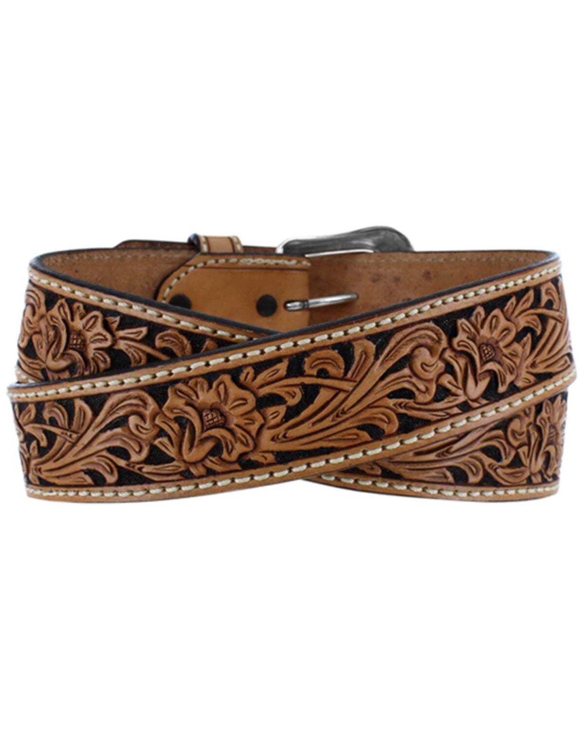Image #2 - Tony Lama Men's Veracruz Vine Belt, Brown, hi-res