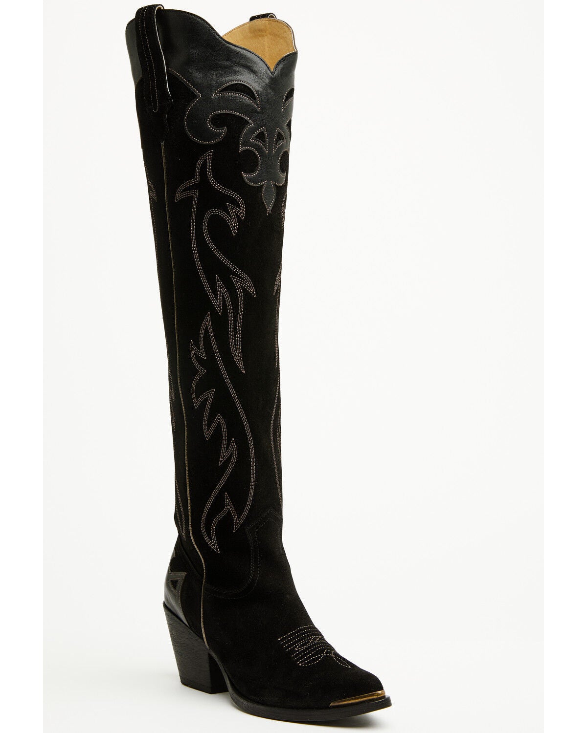 Idyllwind Women's Cordero Suede Tall Western Boots - Round Toe, Black, hi-res