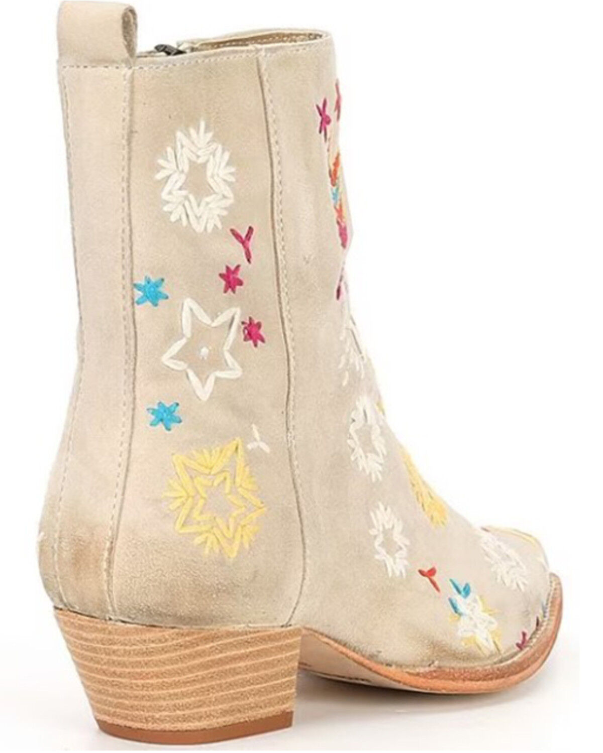 Image #3 - Free People Women's Bowers Embroidered Western Boots - Round Toe, Stone, hi-res