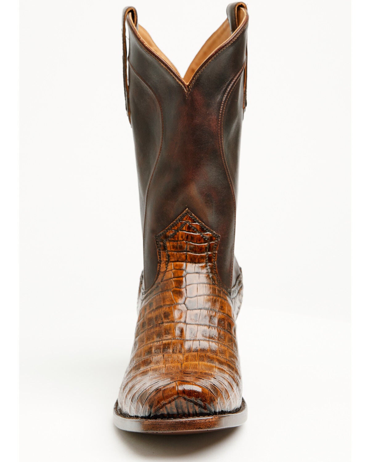 Image #4 - Cody James Black 1978&reg; Men's The Mason Exotic Caiman Western Boots - Square Toe, Brown, hi-res