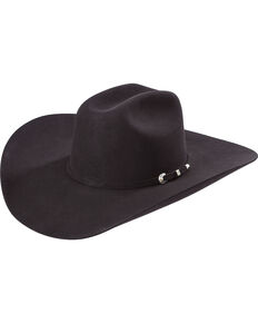 Serratelli Men's 6X Beaver Canyon Felt Cowboy Hat , Black, hi-res