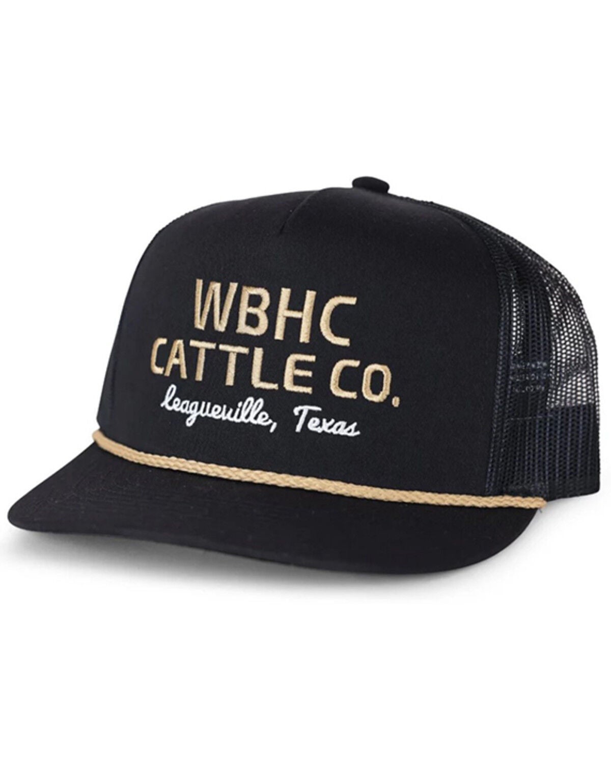 Whiskey Bent Men's Black Gold Logo Ball Cap, Black, hi-res