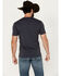 Image #4 - Cowboy Hardware Men's American Buckle Short Sleeve T-Shirt , Navy, hi-res