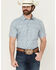 Image #1 - RANK 45® Men's Lozy Medallion Print Short Sleeve Snap Performance Western Shirt, White, hi-res