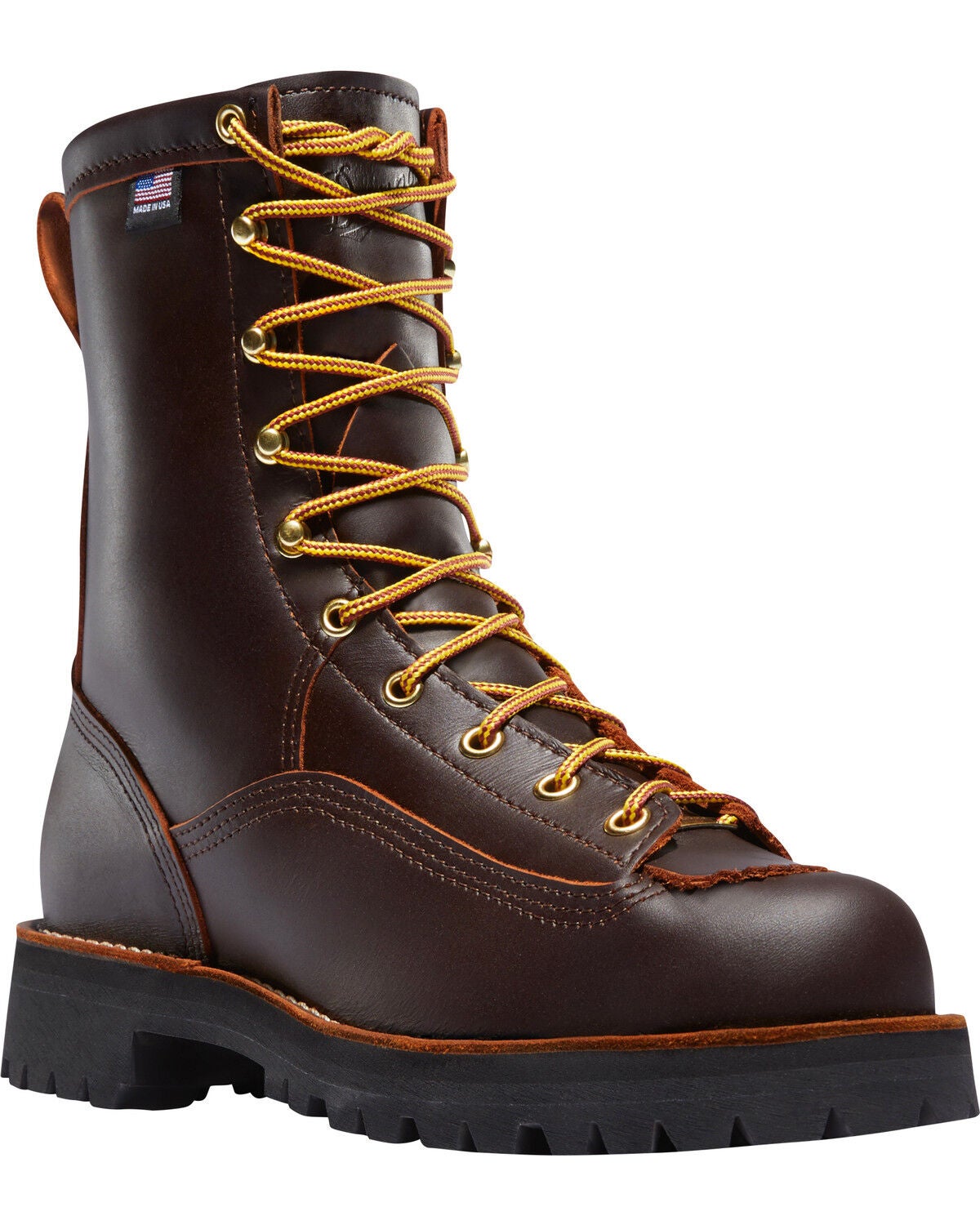 Danner Men's Rain Forest 8" Work Boots - Soft Toe, Brown, hi-res