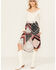 Image #1 - Shyanne Women's Patchwork Printed Hi Lo Slit Skirt , Indigo, hi-res