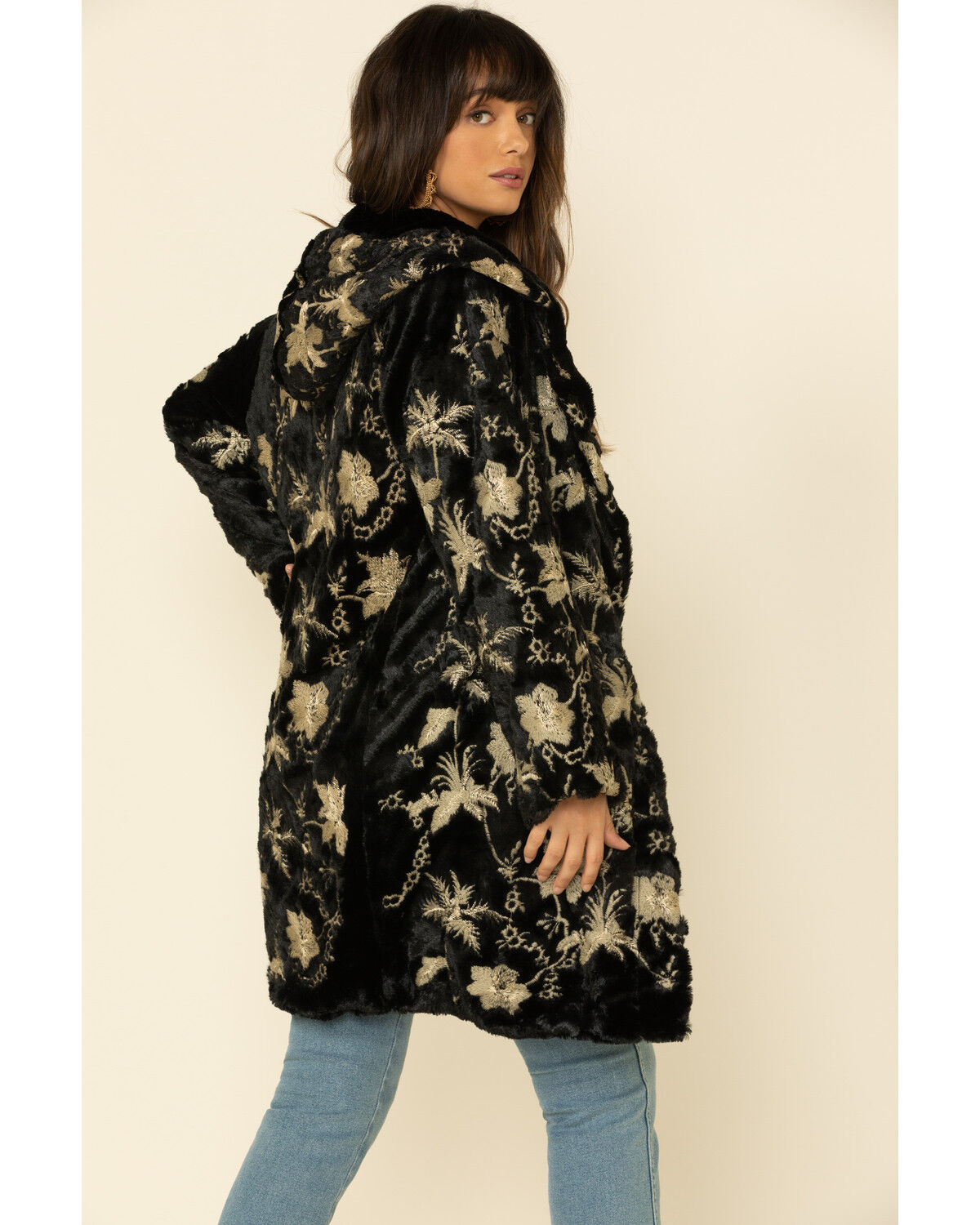 Johnny was faux fur coat