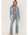 Image #4 - Idyllwind Women's Signature Classic Grapevine Wash Denim Jacket, Light Wash, hi-res