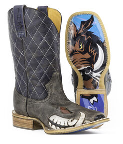 Tin Haul Men's Not Boaring Cowboy Boots - Square Toe, Brown, hi-res