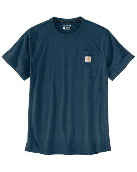 Image #1 - Carhartt Men's Delmont Force® Short Sleeve T-Shirt , Light Blue, hi-res