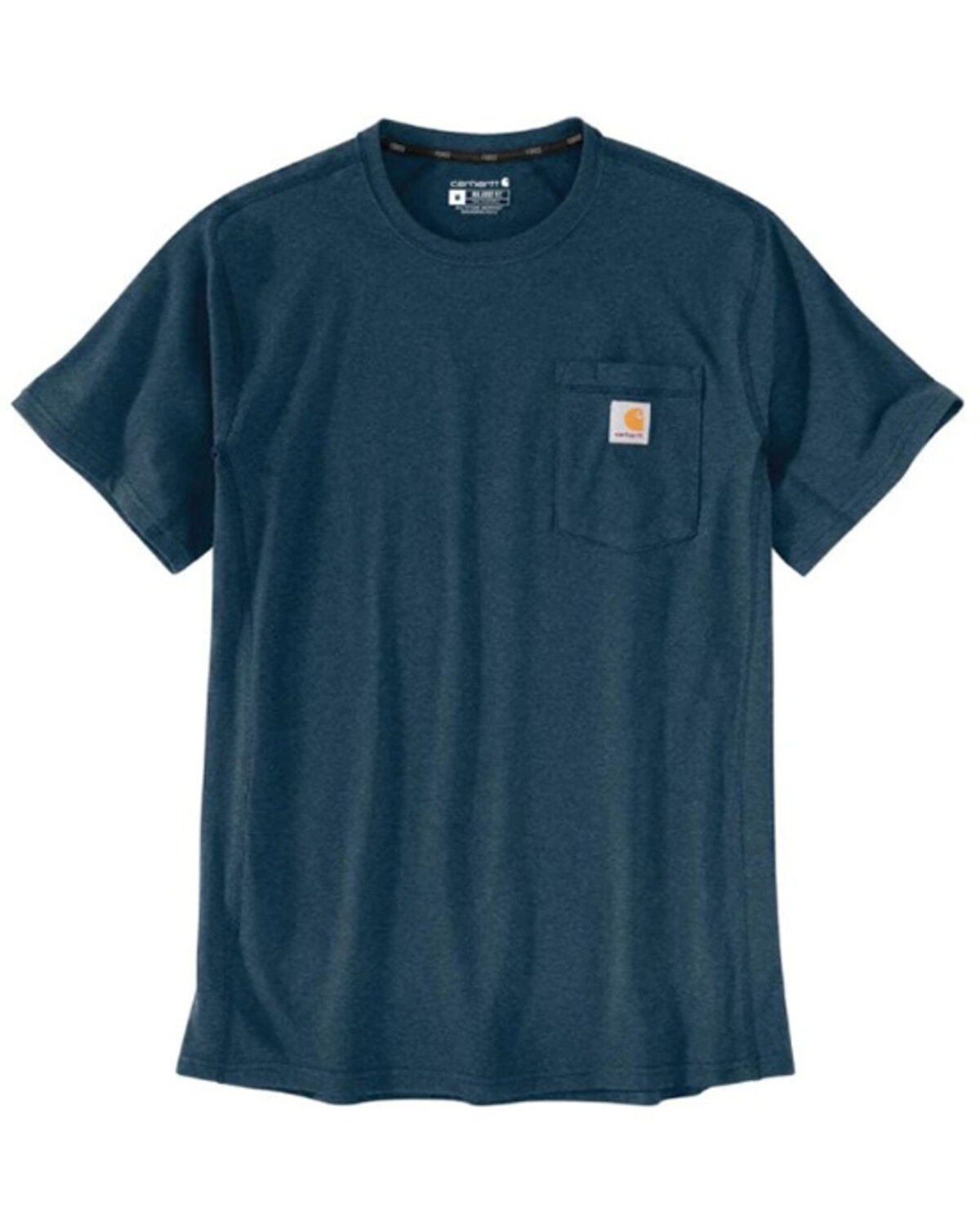 Image #1 - Carhartt Men's Delmont Force® Short Sleeve T-Shirt, Light Blue, hi-res