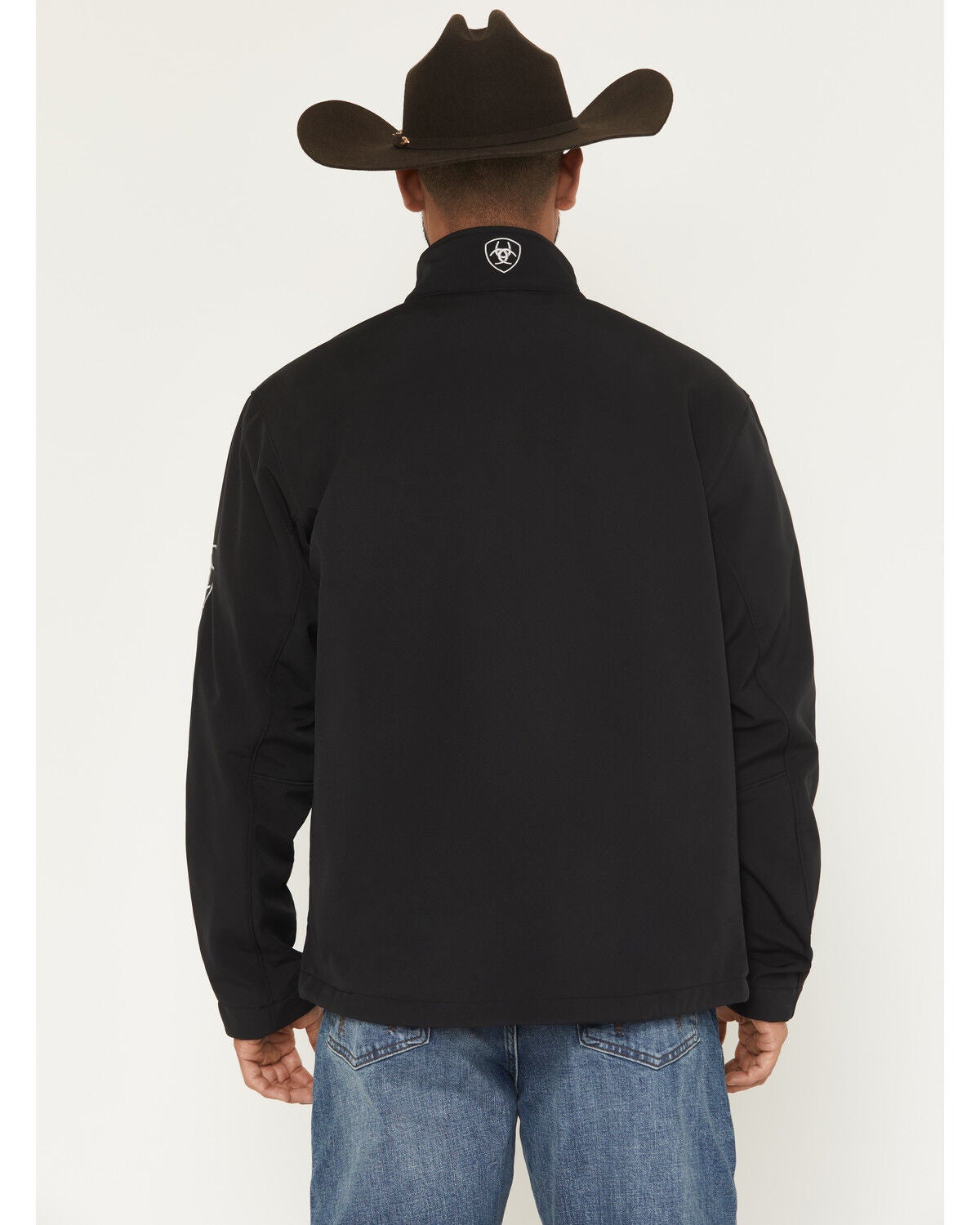 Image #4 - Ariat Men's Logo Concealed Carry Softshell Jacket - Tall, Black, hi-res