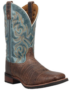 Laredo Men's Bisbee Western Boots - Wide Square Toe, Brown, hi-res