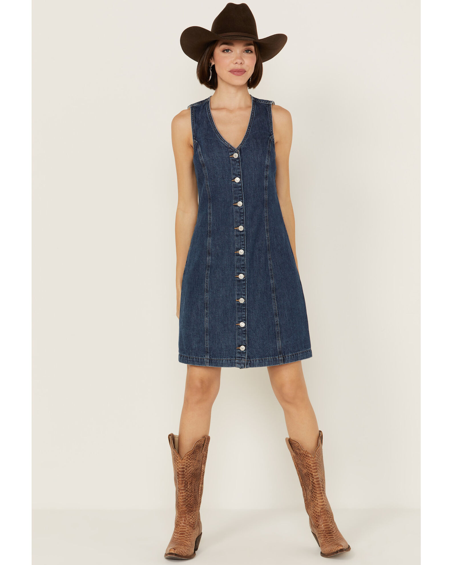 Levi s Women s Dark Medium Wash Thora Denim Mini Dress Country Outfitter