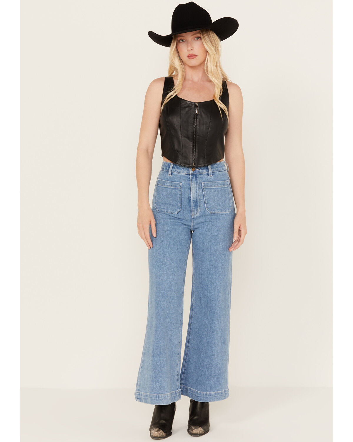 Image #1 - Rolla's Women's Medium Wash High Rise Sailor Jeans, Medium Wash, hi-res